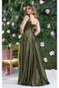 May Queen MQ1994G Side Pockets A-line Bridesmaids Olive Formal Dress - Dress