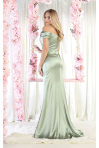 May Queen MQ1998 Sweetheart Satin Evening Gown - Dress