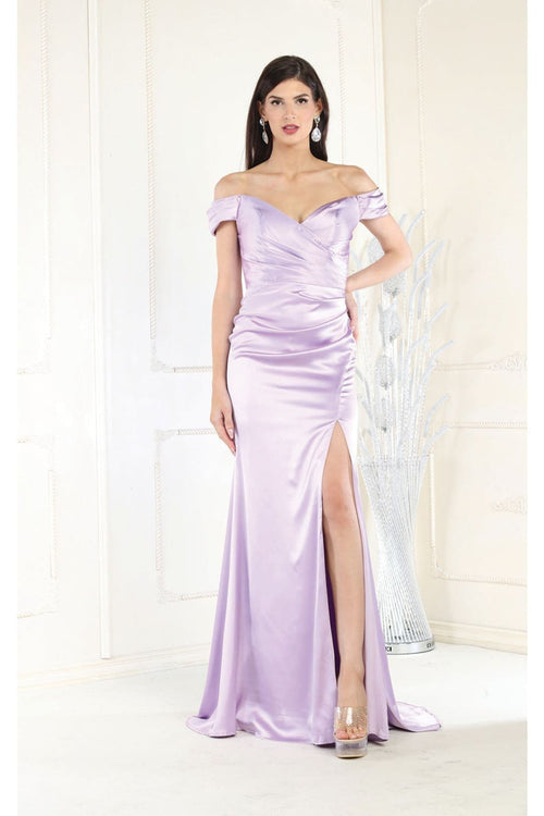 May Queen MQ1998 Sweetheart Satin Evening Gown - Dress