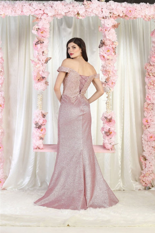 May Queen MQ2005 Sweetheart Rhinestone Embellished Long Formal Gown - Dress