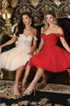 May Queen MQ2009 Corset A - Line Lace Appliqued Cocktail Dress - Dress