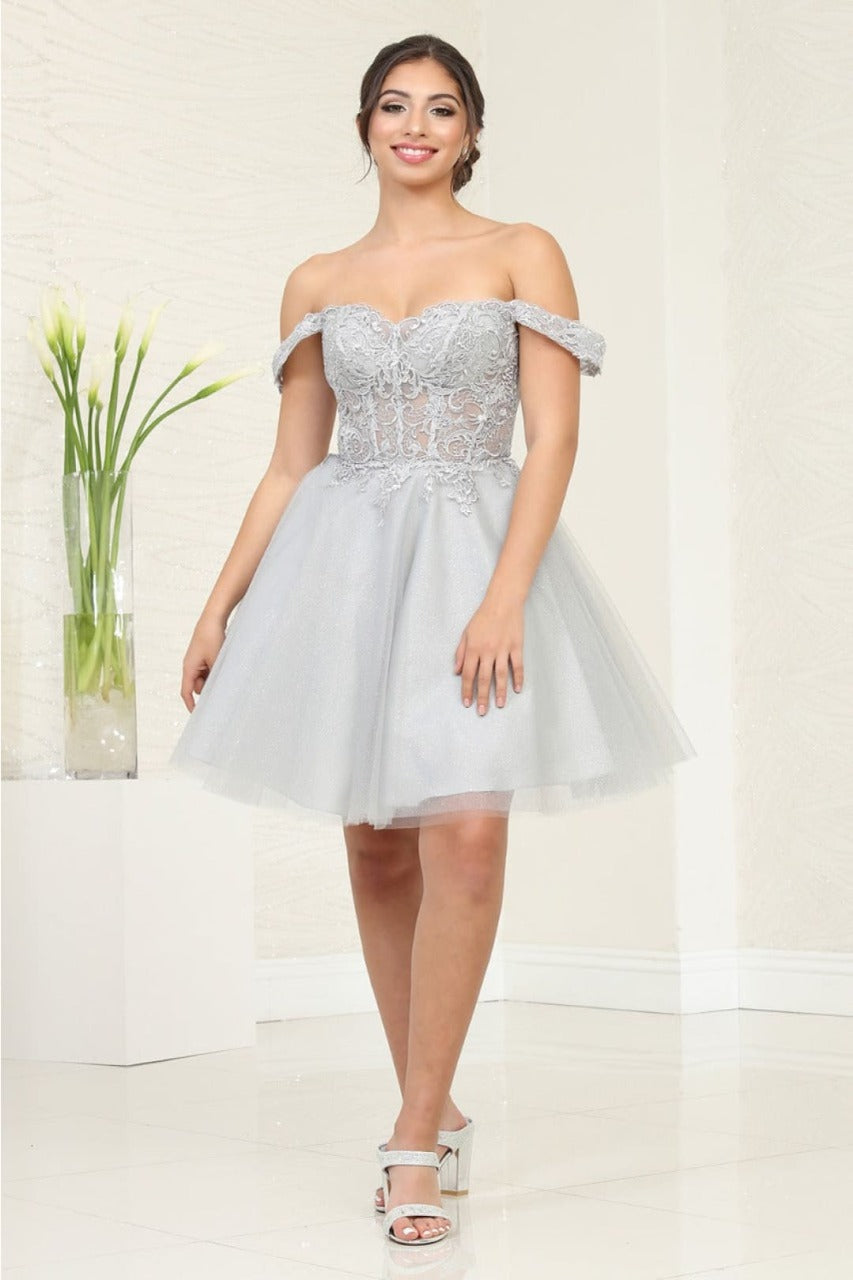 Silver Graduation Dress | Commencement Ceremony Party Outfit by MQ2009 Silver Graduation Dress | Commencement Ceremony Party Outfit by MQ2009