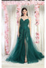 May Queen MQ2013 Corset Back Formal Gown - HUNTER GREEN / 2 - Dress