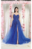 May Queen MQ2013 Corset Back Formal Gown - ROYAL BLUE / 2 - Dress