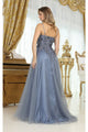 May Queen MQ2016 Sleeveless 3D Floral Embellished Pageant Evening Gown - Dress