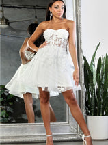 Ivory Graduation Dress | Commencement Ceremony Party Outfit by MQ2019