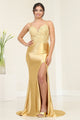 May Queen MQ2021 Spaghetti Strap Embroidery Beaded Pageant Gown - Dress