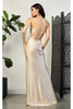 May Queen MQ2026 Strappy Corset Bone Slit Prom Long Sexy Formal Gown - Dress