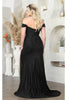 May Queen MQ2027B Off Shoulder Corset Bone Plus Size Black Dress - Dress