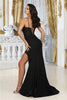 May Queen MQ2032 Spaghetti Strap Embellished Evening Slit Dress - Dress
