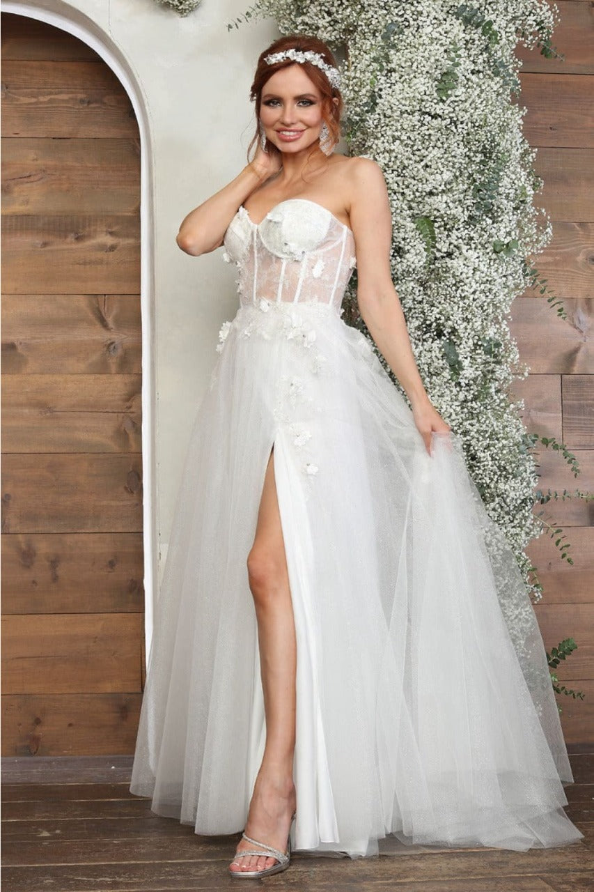 ivory corset dress May Queen MQ2059B Ivory Corset Bridal Long Gown