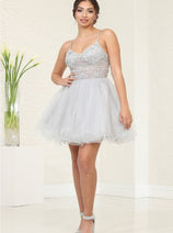 Dama Dresses for Quinceanera in Silver Style MQ2067 Quince Outfit