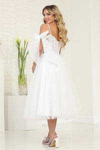 May Queen MQ2089 Semi-Sweetheart Tea Length Party Dress - Dress