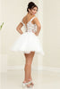 May Queen MQ2090 3D Butterfly Appliques & Shimmering Glitter Dress - Dress