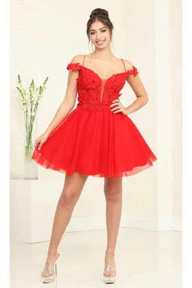 Red Graduation Dress | Commencement Ceremony Party Outfit by MQ2090