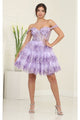May Queen MQ2094 Sweetheart A-Line Glitter Short Prom Dress - LILAC / 2 - Dress