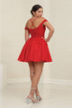 May Queen MQ2099 Cold-Shoulder Cocktail Short Dress - Dress