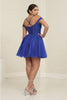 May Queen MQ2099 Cold-Shoulder Cocktail Short Dress - Dress