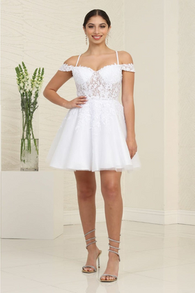White Graduation Dress | Commencement Ceremony Party Outfit by MQ2099