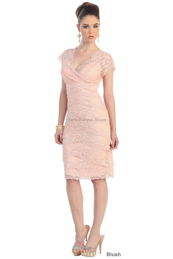 Short Mother of the Groom Dress - Blush / M