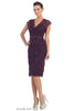 Short Mother of the Groom Dress - Eggplant / M
