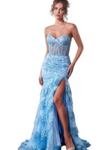 Mermaid Dress 2025 Sexy Strapless Layered Ruffle Gown