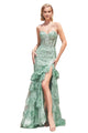 Mermaid Dress 2025 Sexy Strapless Layered Ruffle Gown - SAGE / 2 - Dress