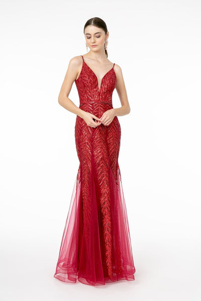 Mermaid Prom Gown - LAS2939 - WINE / XS