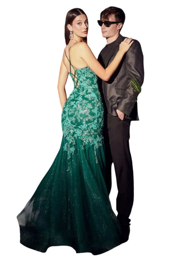 Mermaid Prom Evening Gown 2025 Spaghetti Straps Fitted Dress - Dress