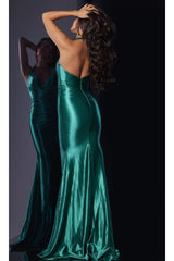 Metallic Halter Prom Dress: Jovani D5817 - Prom
