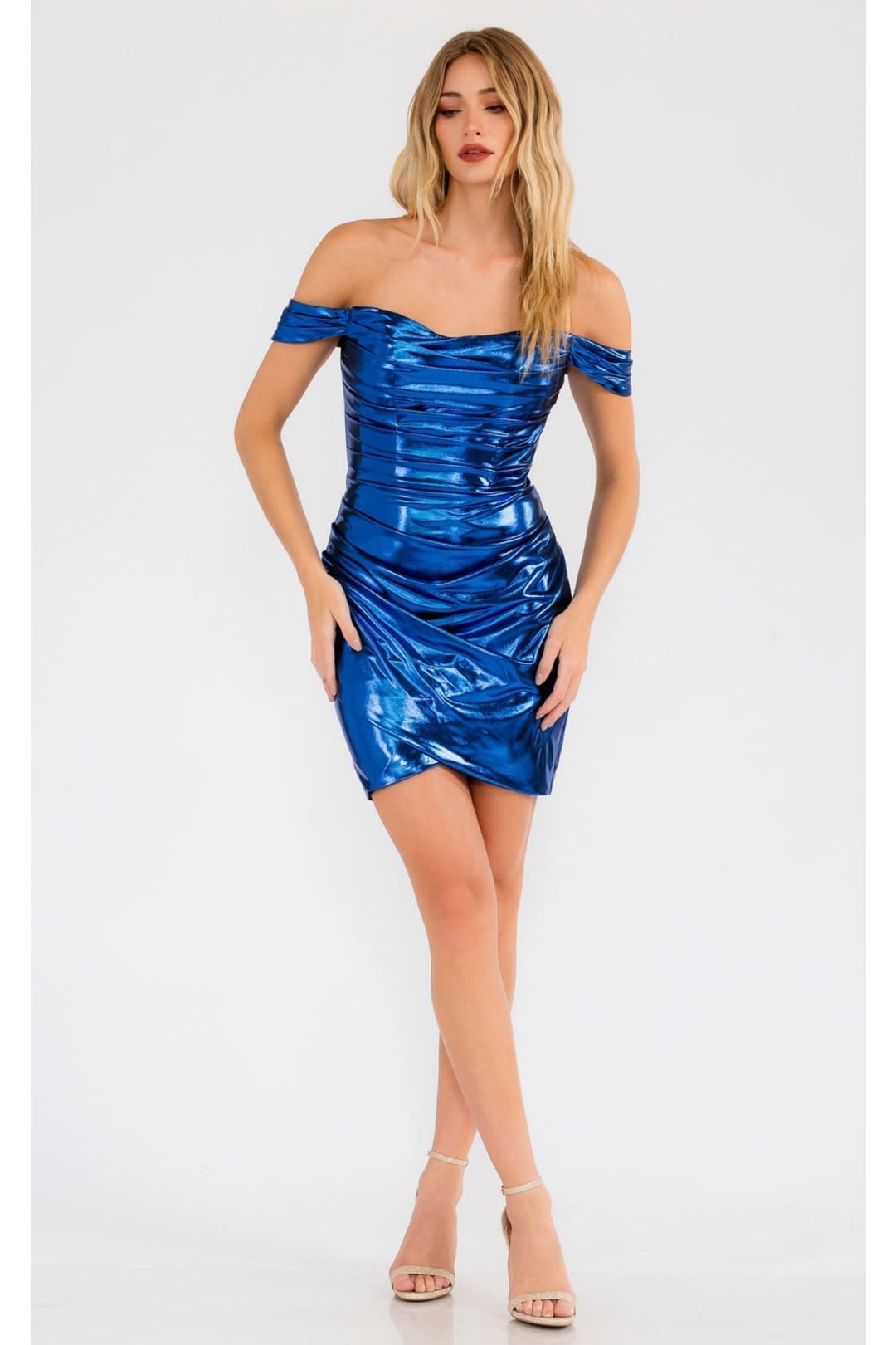 Royal Blue Bridesmaid Dresses-Inexpensive Off-Shoulder Short Juliet JT Royal Blue Bridesmaid Dresses-Inexpensive Off-Shoulder Short Juliet JT