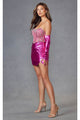 Metallic Strapless Corset Dress by Juliet JT938R - Dress