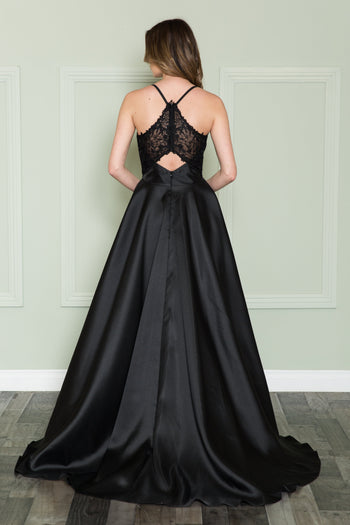 Poly USA 8762 Mikado Gown with Lace Back