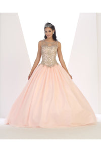 Military Ball Gown - Blush / 8