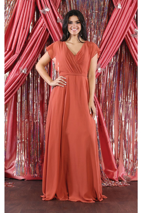 Wholesale Mother of the Bride Dresses MQ1917 in Rust