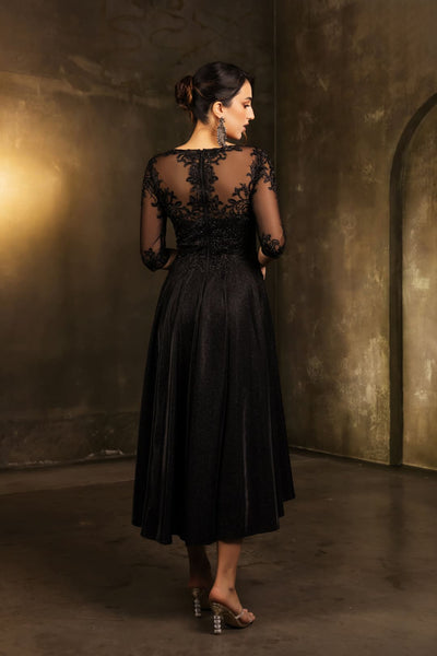 Funeral Dress in Black For Women & Ladies Plus Size Outfit by MQ2057