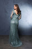 Mother Of The Bride Dress 3/4 Sleeves Mesh Gown By Royal Queen RQ8174 - Dress