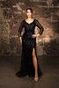 Mother Of The Bride Dress 3/4 Sleeves Mesh Gown By Royal Queen RQ8174 - Dress