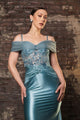 Mother Of The Bride Dress Off The Shoulder Sequin Gown By May Queen MQ2151 - Dress
