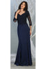 Mother Of The Bride Formal Gown - NAVY / M