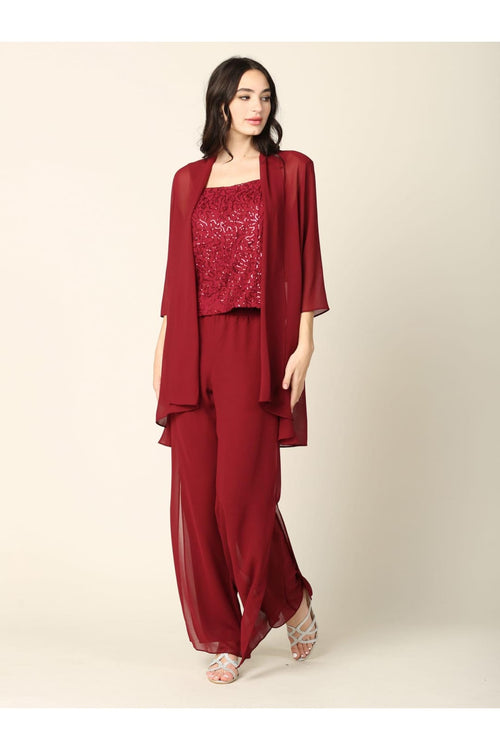Mother of the Bride Formal Jacket Pant Suit - The Dress Outlet