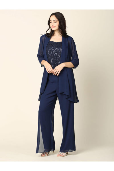 Mother of the Bride Formal Jacket Pant Suit - The Dress Outlet