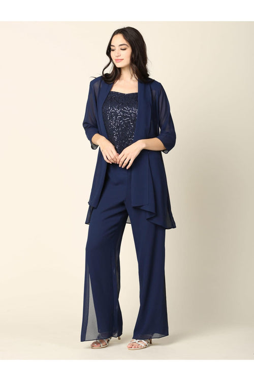 Mother of the Bride Formal Jacket Pant Suit - The Dress Outlet