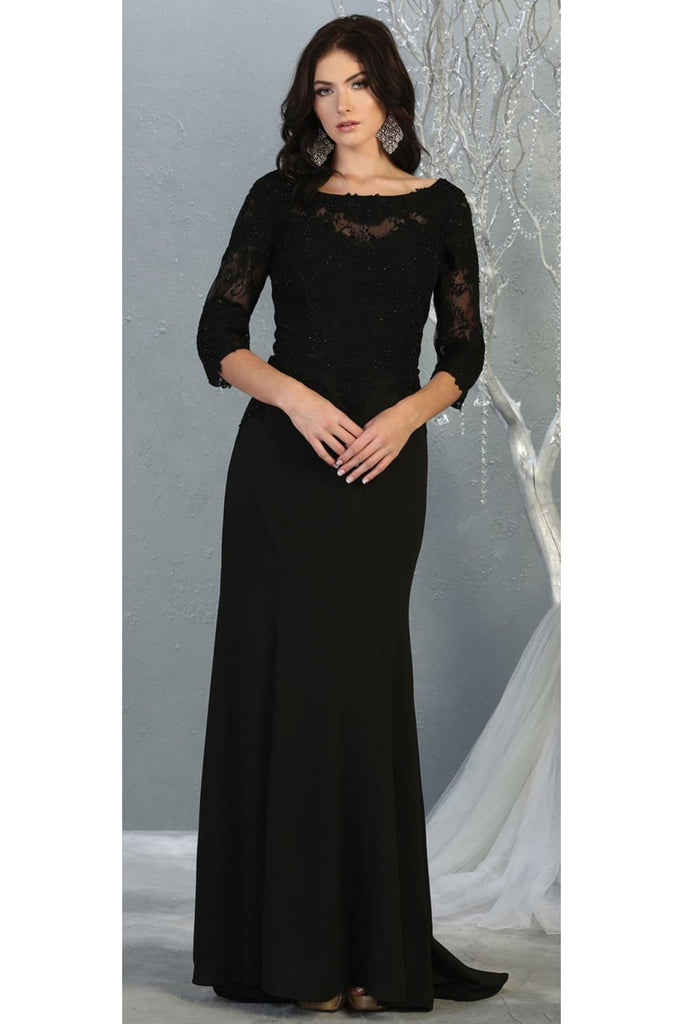 Mother Of The Bride Gown - BLACK / M