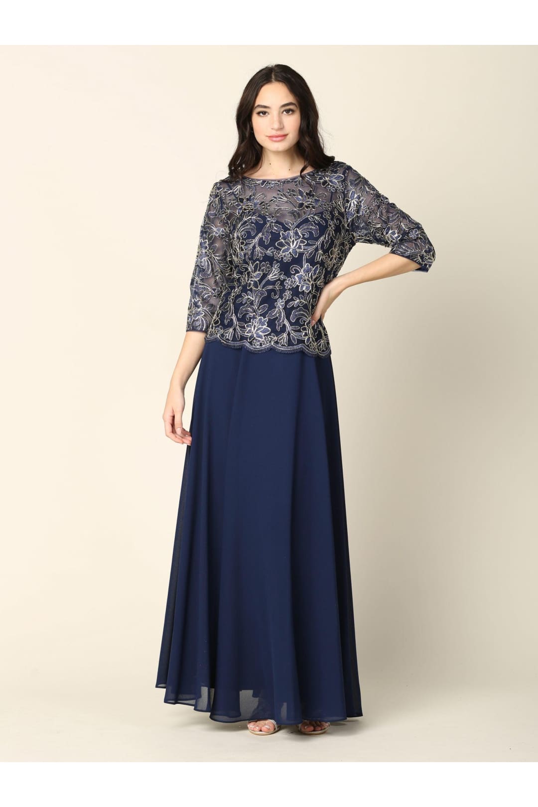 Mother of the Bride Long Formal Dress - The Dress Outlet