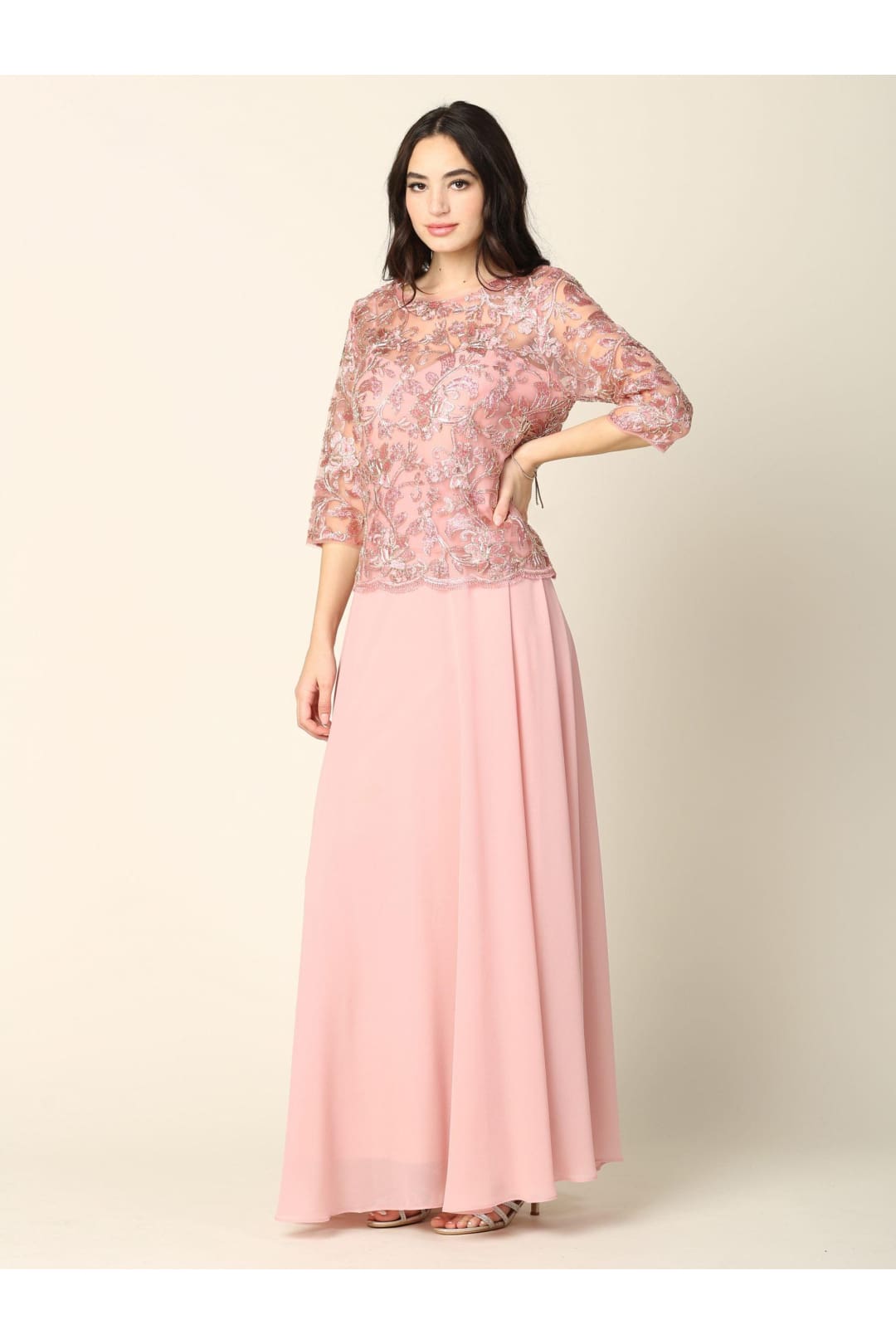 Mother of the Bride Long Formal Dress - The Dress Outlet