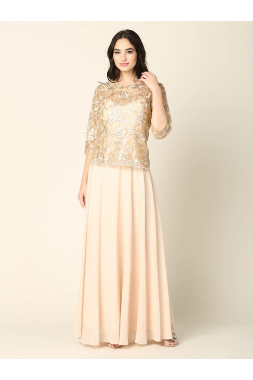 Mother of the Bride Long Formal Dress - The Dress Outlet