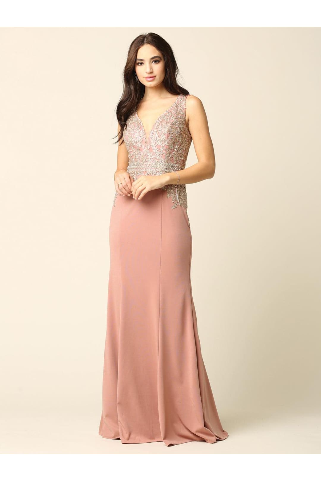 Mother of the Bride Long Formal Sleeveless Dress - The Dress Outlet