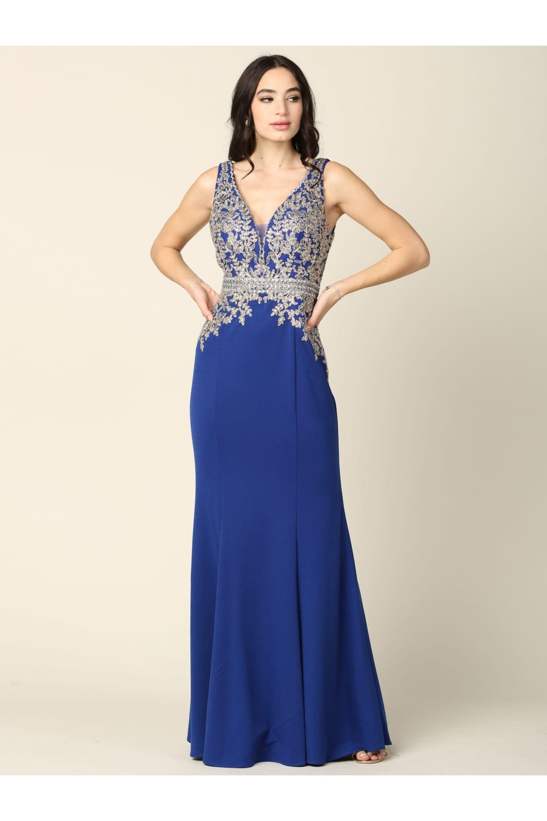 Mother of the Bride Long Formal Sleeveless Dress - The Dress Outlet