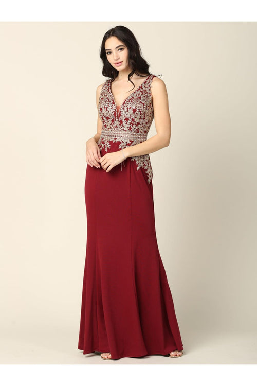 Mother of the Bride Long Formal Sleeveless Dress - The Dress Outlet